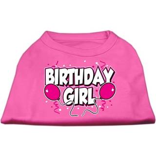 Födelsedagsflicka skärmtryck skjortor ljusrosa sm