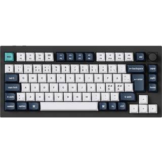 Keychron Q1 MAX 75% Knob Wireless Tri-Mode QMK/VIA - Gateron Jupiter Brown - ND - Gaming Tastatur - Uden Numpad - Nordisk - Sort