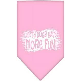 Smutsig hund skärmtryck bandana ljusrosa stort