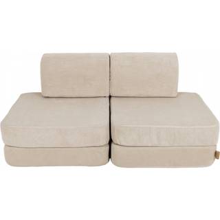 Meowbaby Play Pocket Bygbar Sofa Basic Slimcord 120x60, Ecru