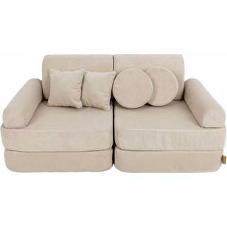 Meowbaby Play Pocket  Bygbar Sofa, Ecru