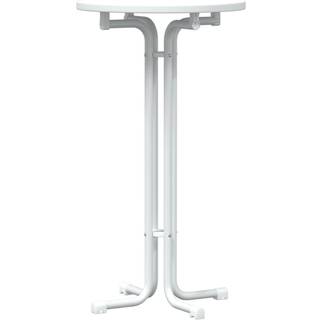 Spisebord Ø Konstrueret Træ Og Stål - Hvid / 60 x 110 cm