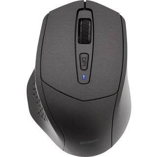 Deltaco MS-901 Wireless Silent Mouse - Mus - Optisk - 4 knapper - Grå