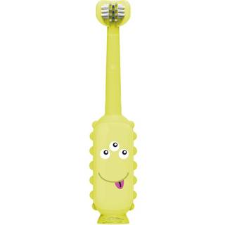 Dr. Brown's Toothscrubber Toddler Toothbrush Triple-Sided Training Tandbørste med Suge Cup Base Green Monster Baby Oral Care Ages 1-4 år