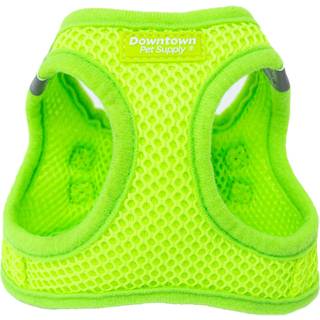 Downtown Pet Supply Trin i hundesele til tekophunde & katte Ingen træk XX -Small Atomic Yellow - Justerbar sele med polstret mesh -stof og reflek