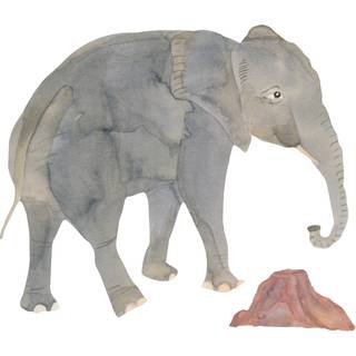 That's Mine - Wallsticker Elephant - Grey