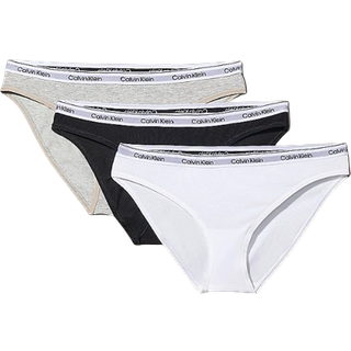 Calvin Klein 3-pak Low Rise Bikini Briefs - White/Grey - 3XL