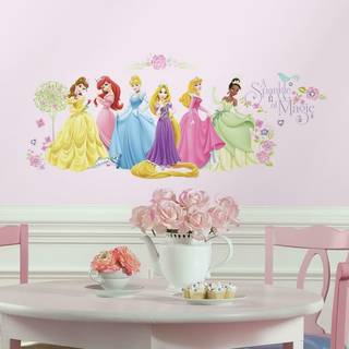 Disney Princess Glow Wallstickers RoomMates Disney Prinsesse Tapet 712963