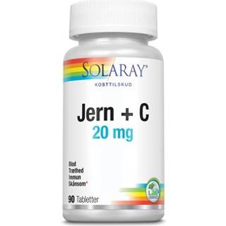 Solaray Jern + C - 90 Tabletter