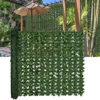 Dopgib Artificial Ivy Privacy Fence Screen 140 """" X 60 """" (58,5 kvadratmeter) UV-Anti Faux Hedgehegn og Fake Ivy Vine Leaf Wall Panels til indend