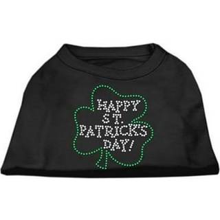 Happy St Patrick's Day Rhinestone Shirts Black XL