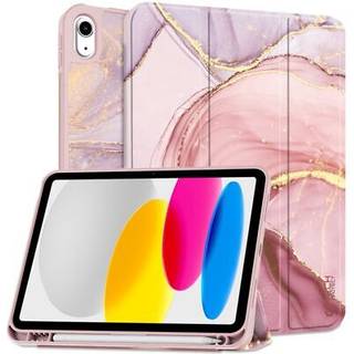 iPad 2022/2025 Tech-Protect SmartCase Pen Tri-Fold Folio Cover - Marmor