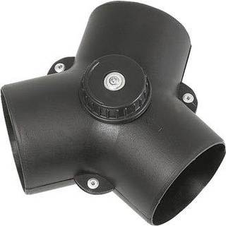 Y-rør varmluftsslange, Ø75 / 75 / 75 mm, plast, sort