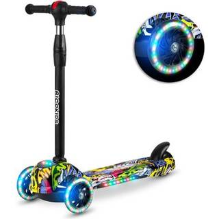 Ricokids Piko trehjulet løbehjul med LED-belysning, grafitti