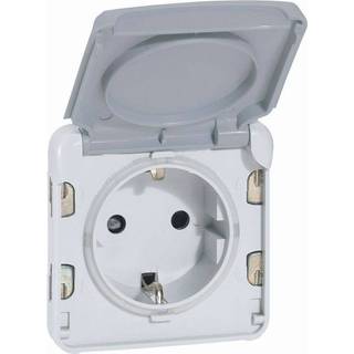 Legrand PLEXO IP55 stikkontakt Tysk standard 2P+J 16A GRÅ