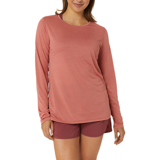 Asics Nagino Run LS Top, XS, Hurtigttørrende Langærmet T-shirt til Dame - Pink