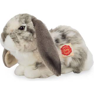 Teddy Hermann - Liggende kanin grå-hvid 30 cm