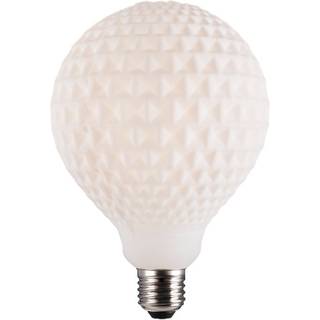 Nordlux Deco E27 G125 - Checked - Pære - Opal hvid