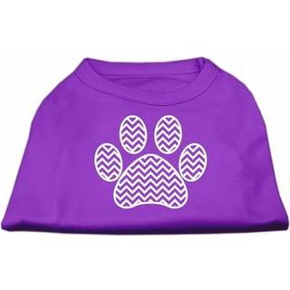 Mirage Pet Products Chevron Paw Screen Print Shirt 2x-stort lila