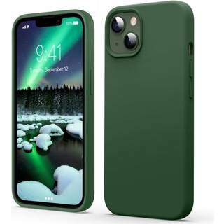Gummibelagt stødsikker etui iPhone 13- Grøn