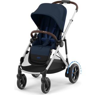 Cybex e-GAZELLE S Klapvogn, Ocean Blue/Silver