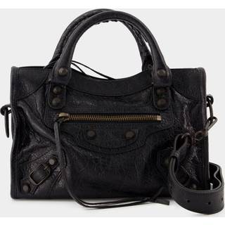Balenciaga Le City Mini leather shoulder bag - black - One Size