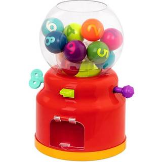 Battat Mini Vending Boble-Dispenser - 10 farverige talkugler til småbørn - Tal og farver gumballmaskine (12 måneder+)