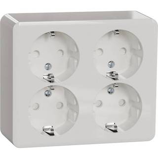 Schneider Electric Vægudtag, påbygget, jordet, Exxact