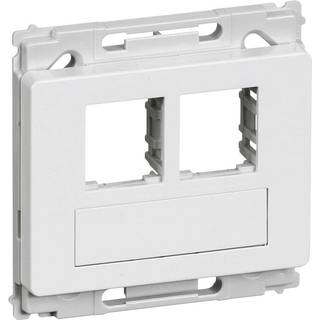 LK OPUS 66 dataudtag uden montageramme 2xRJ45 lige 1 modul, hvid