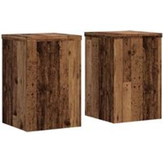 plantestativer 2 stk. 20x20x30 cm konstrueret træ antikt træ