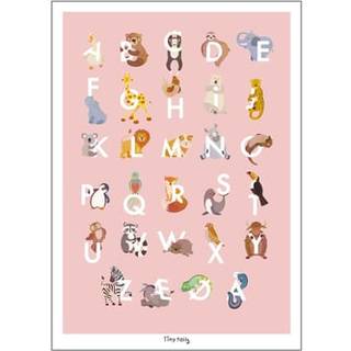 Poster & Frame Plakat ABC lyserød 50x70