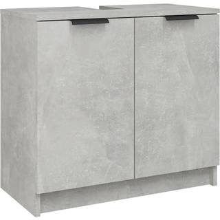 Badeværelsesskab 64,5X33,5X59 Cm Konstrueret Træ - Betongrå