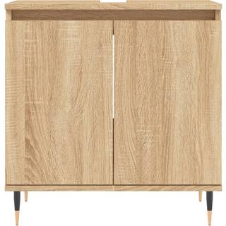 badeværelsesskab 58x33x60 cm konstrueret træ sonoma-eg