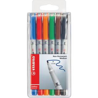 Stabilo 853-6 Medium OH pen 1,0mm Vandbasis etui m. 6 penne
