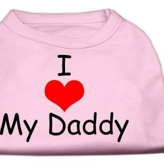 Jag älskar min pappa skärmtryck skjortor rosa xs