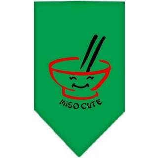 Miso söt skärmtryck bandana smaragd grön liten