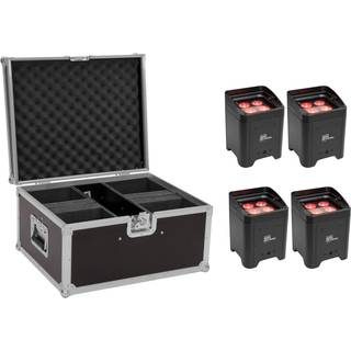 Eurolite Set 4x AKKU UP-4 Entry QCL Spot + Case TILBUD NU