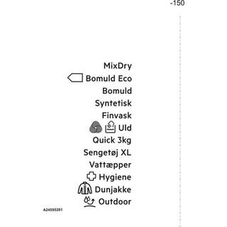 Electrolux programplade, klæbestof 140245552017