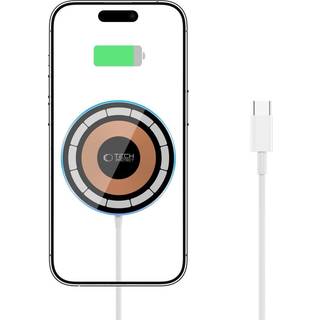 Tech-Protect A30 MagSafe Trådløs Oplader med USB-C kabel - Sølv