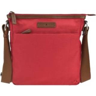 Greenburry Umhängetasche Damen "Iris" 24x26cm, kleine Schultertasche, Damentasche zum Umhängen, Crossover Tasche, rot