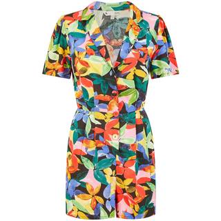Yumi Yumi Black Tropical Leaf Print Playsuit