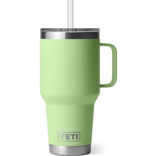 Yeti rambler 35 oz halm krus vakuum isoleret rustfrit st?l n?gle lime