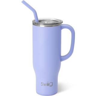 Swig Life 30oz mega krus 30 oz tumbler med håndtag og halmkop indehavervenlig opvaskemaskine sikker ekstra stor isoleret tumbler rustfrit stål va