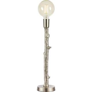 Ramo bordlampe, sølvfarvet, metal, højde 53 cm