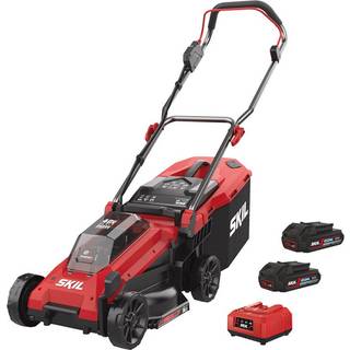 Akku plæneklipper Skil 0130 BA; 2x18 V; 2x2,0 Ah batt.