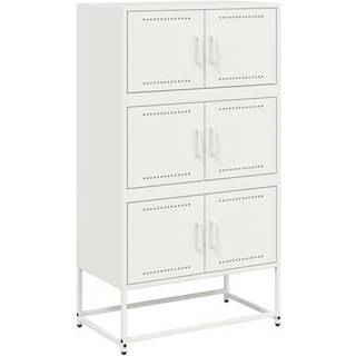 skænk 68,5x38,5x123,5 cm stål hvid