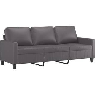 3-Personers Sofa Kunstlæder - 180 cm / Grå