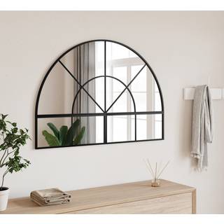 vægspejl 100x70 cm buet jern sort