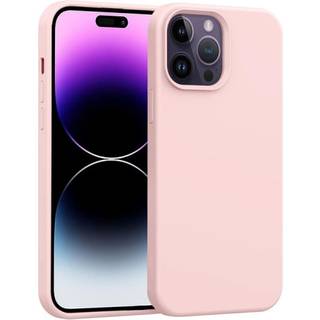Gummibelagt stødsikker etui iPhone 15 Pro Max - Pink
