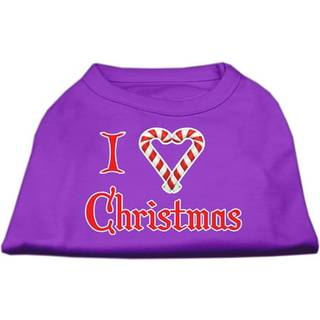 I Heart Christmas Screen Print Shirt Purple LG LG
